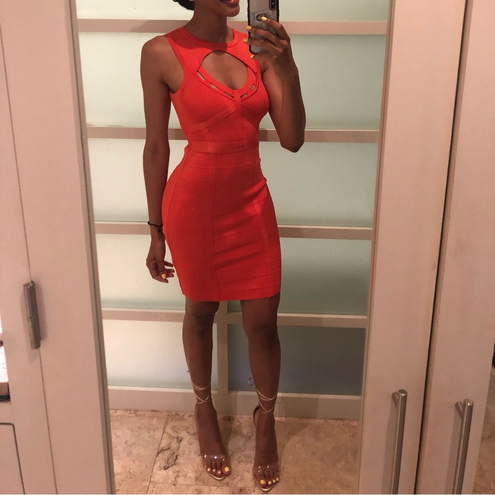 Guess Orange Dress Small